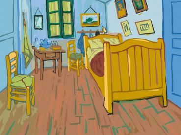 Preview: Ravensburger Malen nach Zahlen CREART CANVAS Leinwand Schlafzimmer in Arles Van Gogh 12023097