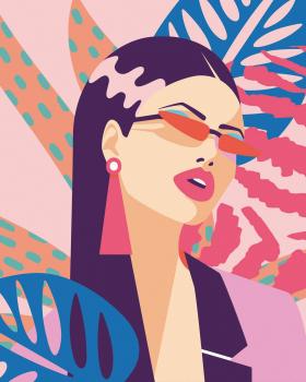 Preview: Ravensburger Malen nach Zahlen CREART Trend Serie C Neon Diva 12023099