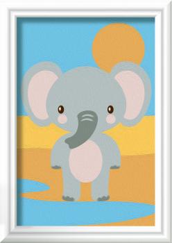 Preview: Ravensburger Malen nach Zahlen CREART Serie F Süßer Elefant 12023102 12023102