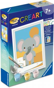 Preview: Ravensburger Malen nach Zahlen CREART Serie F Süßer Elefant 12023102 12023102