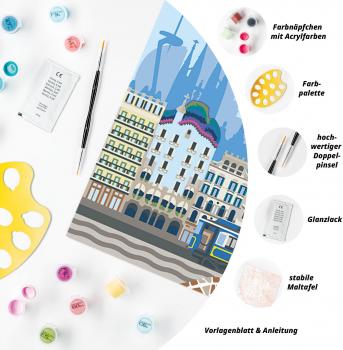Ravensburger Malen nach Zahlen CREART Trend Serie C Farbenfrohes Barcelona 12023110