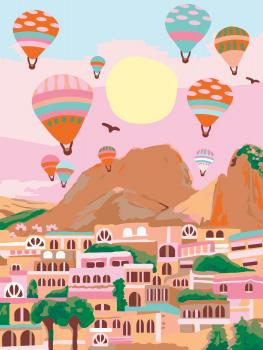 Preview: Ravensburger Malen nach Zahlen CREART CANVAS Collection Leinwand Kappadokien 12023112