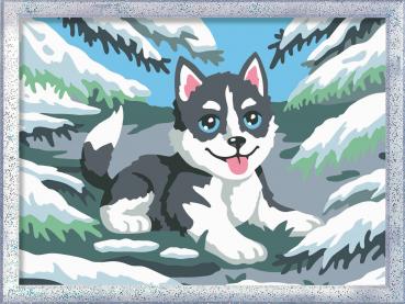 Preview: Ravensburger Malen nach Zahlen CREART Serie D Romantik Frecher Husky 12023120 12023120