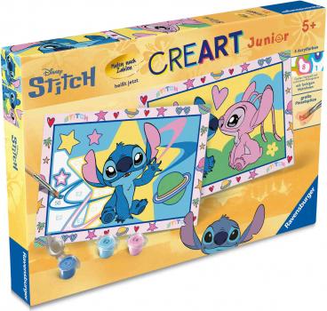 Preview: Ravensburger Malen nach Zahlen CREART Junior Stitch & Angel 12023123