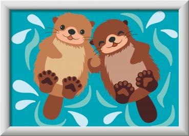 Preview: Ravensburger Malen nach Zahlen CREART Serie E Verliebte Otter 12023125 12023125