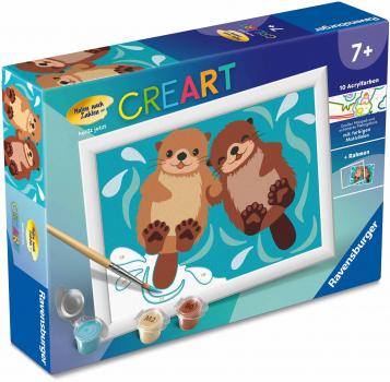 Preview: Ravensburger Malen nach Zahlen CREART Serie E Verliebte Otter 12023125 12023125