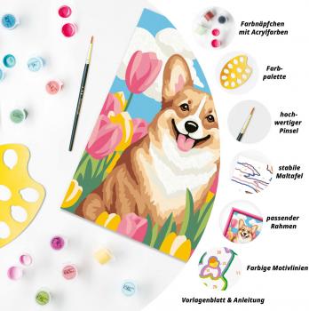 Ravensburger Malen nach Zahlen CREART Serie D Corgi im Blütenmeer 12023129 12023129