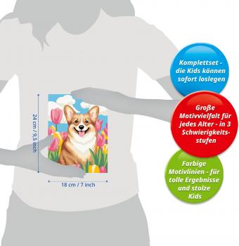 Ravensburger Malen nach Zahlen CREART Serie D Corgi im Blütenmeer 12023129 12023129