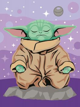 Preview: Ravensburger Malen nach Zahlen CREART Trend Serie D Star Wars Meditierender Grogu 12023140 12023140