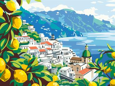 Preview: Ravensburger Malen nach Zahlen CREART Premium Serie B Adults Premium Amalfiküste 12023149 12023149