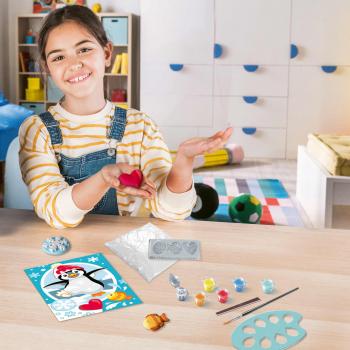 Preview: Ravensburger Malen nach Zahlen CREART mit Gips gießen Fröhlicher Pinguin 12023159