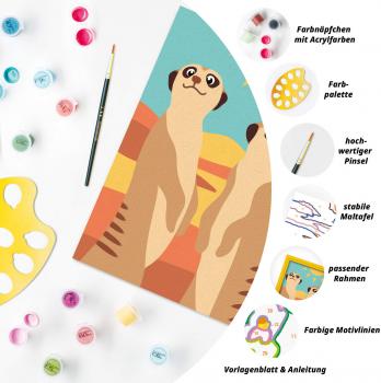 Ravensburger Malen nach Zahlen CREART Serie F Neugierige Erdmännchen 12023174 12023174