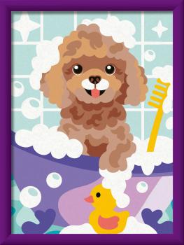 Preview: Ravensburger Malen nach Zahlen CREART Serie D Badender Pudel 12023181 12023181