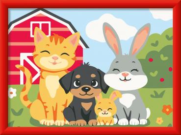 Preview: Ravensburger Malen nach Zahlen CREART Serie D Pfotenbande 12023182 12023182