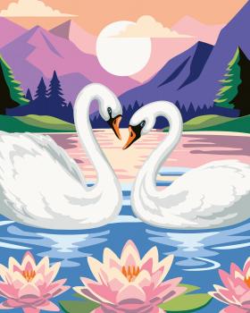 Preview: Ravensburger Malen nach Zahlen CREART Trend Serie C Eleganz der Schwäne 12023203