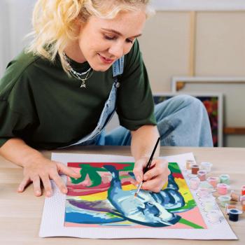 Preview: Ravensburger Malen nach Zahlen CREART CANVAS Collection Leinwand Blaues Pferd Franz Marc 12023205