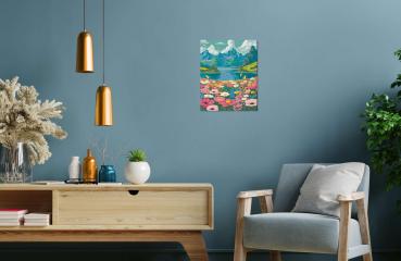 Ravensburger Malen nach Zahlen CREART Premium Serie B Adults Premium Blumenmeer am Bergsee 12023207