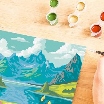 Ravensburger Malen nach Zahlen CREART Premium Serie B Adults Premium Blumenmeer am Bergsee 12023207