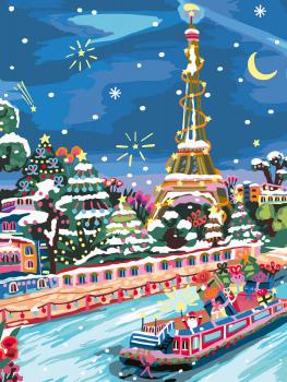 Preview: Ravensburger Malen nach Zahlen CREART Premium Serie B Adults Weihnachten in Paris 12023208 12023208