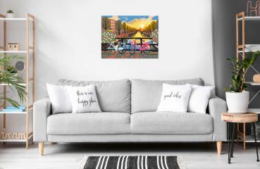 Ravensburger Malen nach Zahlen CREART CANVAS Leinwand Amsterdam zum Sonnenuntergang 12023209
