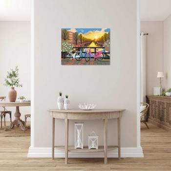 Ravensburger Malen nach Zahlen CREART CANVAS Leinwand Amsterdam zum Sonnenuntergang 12023209