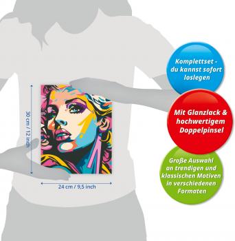 Ravensburger Malen nach Zahlen CREART Trend Serie C Farbenfrohe Frau 12023274