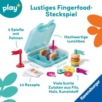 Ravensburger Spielwelt Küche Play+ Steck- und Spiel-Set Fingerfood 12034060