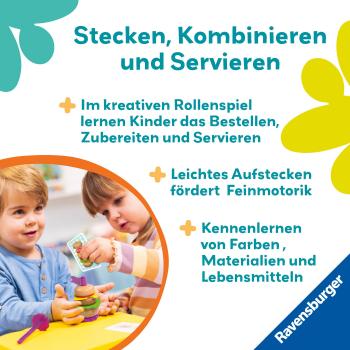 Ravensburger Spielwelt Küche Play+ Steck- und Spiel-Set Fingerfood 12034060