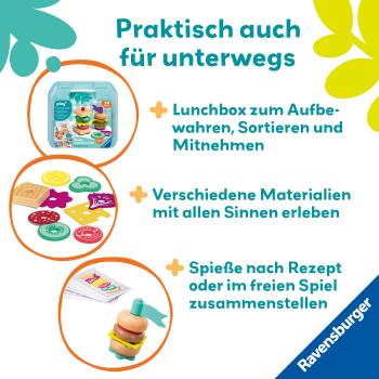Ravensburger Spielwelt Küche Play+ Steck- und Spiel-Set Fingerfood 12034060