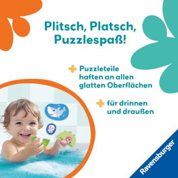 Ravensburger Kleinkindwelt Badewannenspielzeug Play+ Mein erstes Bade-Puzzle Tiere 12034120
