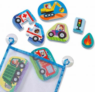 Ravensburger Kleinkindwelt Badewannenspielzeug Play+ Mein erstes Bade-Puzzle Fahrzeuge 12034121