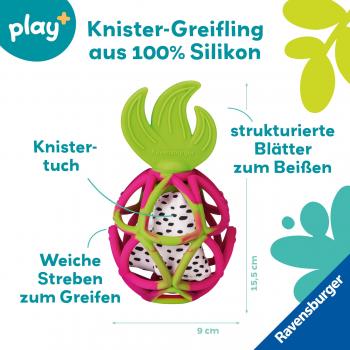 Ravensburger Babywelt Greifling Play+ Sensorik-Greifling Drachenfrucht 12034122