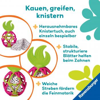 Ravensburger Babywelt Greifling Play+ Sensorik-Greifling Drachenfrucht 12034122