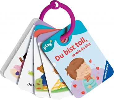 Preview: Ravensburger Kleinkindwelt Motorikspielzeug Play+ Karten Du bist toll, so wie du bist 12034154