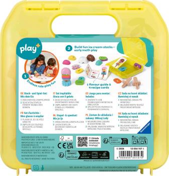 Preview: Ravensburger Kleinkindwelt Motorikspielzeug Play+ Steck- und Spiel-Set Mix dein Eis 12034157