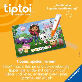 2 x 24 Teile Ravensburger Puzzle tiptoi Puzzeln, Entdecken, Erleben Gabby’s Dollhouse 00236