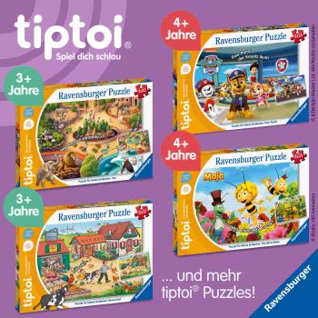 2 x 24 Teile Ravensburger Puzzle tiptoi Puzzeln, Entdecken, Erleben Gabby’s Dollhouse 00236
