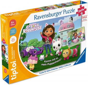 Preview: 2 x 24 Teile Ravensburger Puzzle tiptoi Puzzeln, Entdecken, Erleben Gabby’s Dollhouse 00236