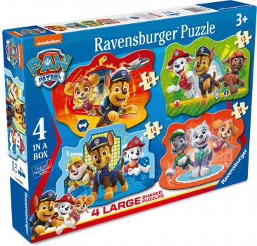 Preview: 4 Puzzle 10, 12, 14, 16 Teile Ravensburger Kinder Puzzle Helden mit Fell 03028