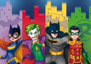 Preview: 60 Teile Ravensburger Kinder Puzzle Giant Floor Bodenpuzzle Batgirl, Joker, Batman, Robin 03070