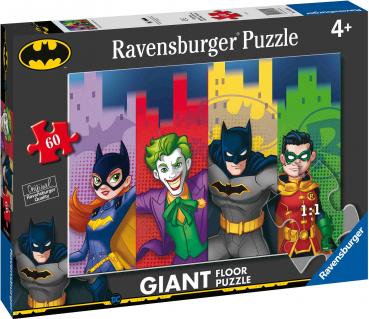 Preview: 60 Teile Ravensburger Kinder Puzzle Giant Floor Bodenpuzzle Batgirl, Joker, Batman, Robin 03070