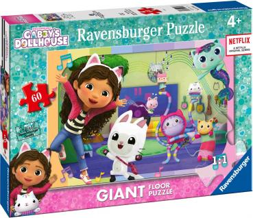 Preview: 60 Teile Ravensburger Kinder Puzzle Giant Floor Puzzle Bodenpuzzle Gabby's Tanzparty 03180