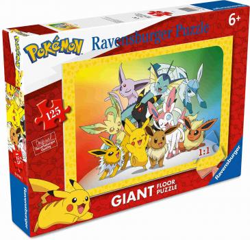 Preview: 125 Teile Ravensburger Kinder Puzzle Bodenpuzzle Pokemon 05641