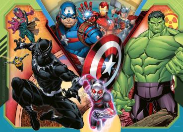4 x 100 Teile Ravensburger Kinder Puzzle Die mächtigen Avengers 07079