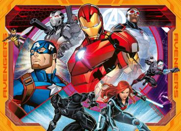 4 x 100 Teile Ravensburger Kinder Puzzle Die mächtigen Avengers 07079