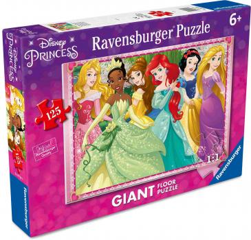 Preview: 125 Teile Ravensburger Kinder Puzzle Bodenpuzzle Disney Die Disney Prinzessinnen 09789