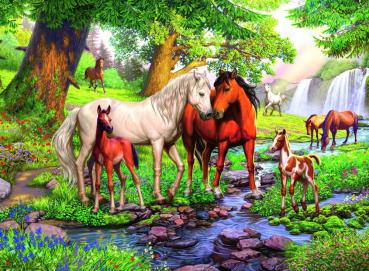 300 Teile Ravensburger Kinder Puzzle XXL Wildpferde am Fluss 12904
