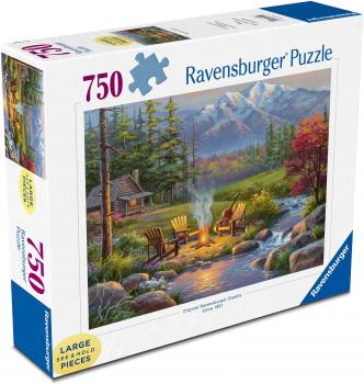 Preview: 750 Teile Ravensburger Puzzle Large Pieces Große Teile Lagerfeuer-Romantik 16445