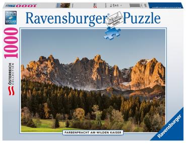 1000 Teile Ravensburger Puzzle Österreich Collection Farbenpracht am Wilden Kaiser 16870