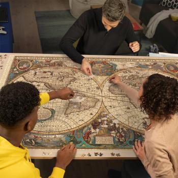 Preview: 5000 Teile Ravensburger Puzzle Historische Weltkarte, Henricus Hondius 1630 17411